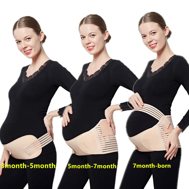 Pregnancy belly and back support belt